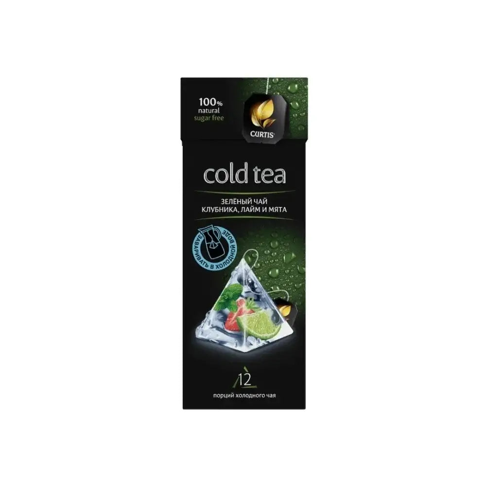 شاي كورتس ايس تي نكهة فراولة وليمون 12 مغلف - Aroma's Drinks