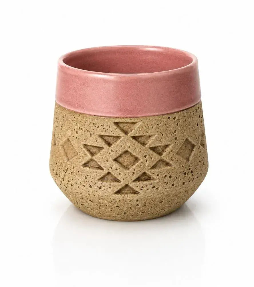 كوب وردي حجري منقوش 300 مل - سبيشالتي تولز