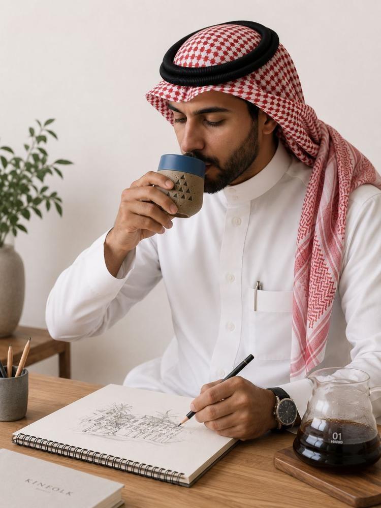 كوب وردي حجري منقوش 300 مل - سبيشالتي تولز – صورة إضافية 5