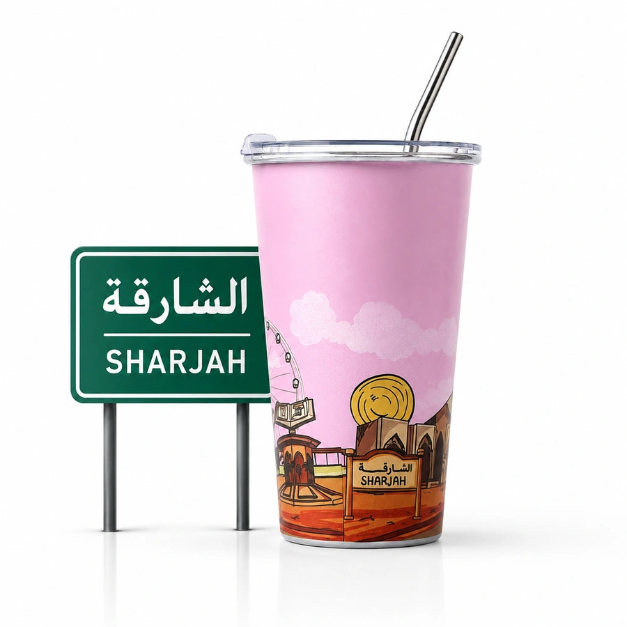كوب سحري الشارقة زهري 500ml - سبيشالتي تولز,كوب سحري الشارقة زهري 500ml - سبيشالتي تولز,